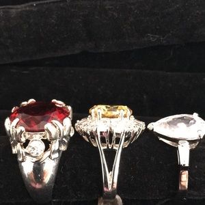 Cocktail Rings/costume jewelry- size 8